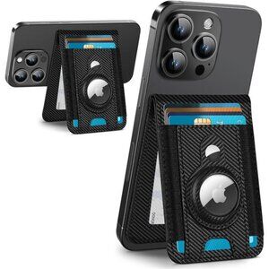 Wallet Stand with AirTag Holder, Open ID Window, Magsafe Airtag